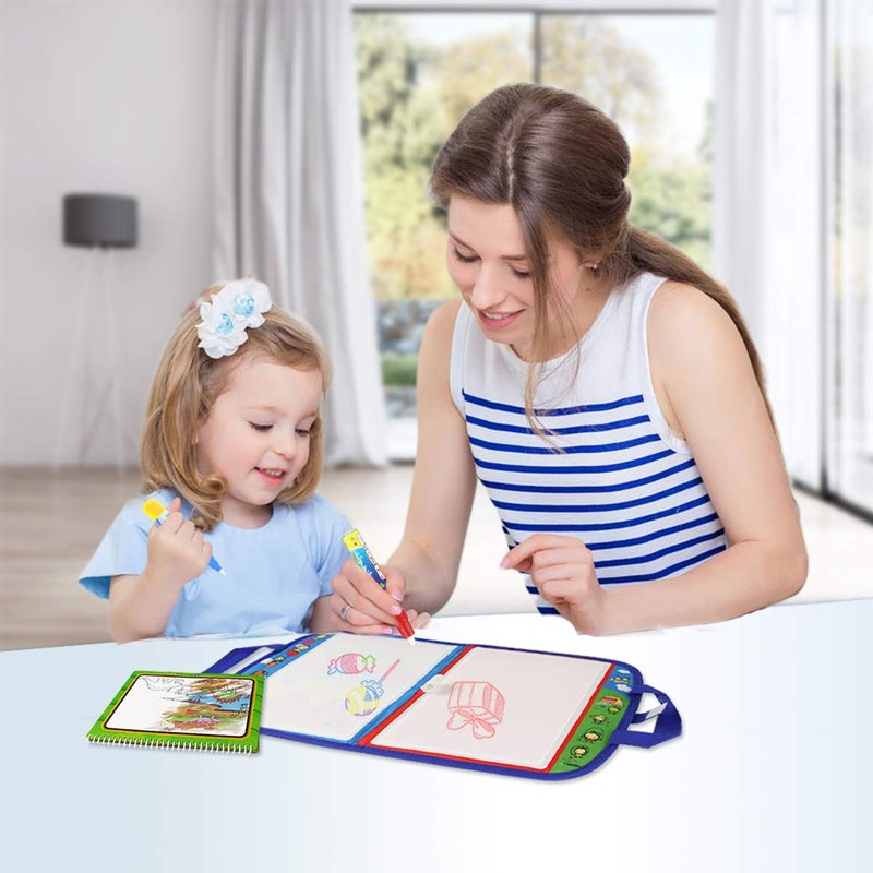 Jenilily Water Doodle Mat Portable Travel Drawing Bag Mat with Pen Educational Painting Toy for Toddlers Kids - Image 3